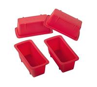 GIVBRO Teglia in silicone antiaderente per pane, torte, caramelle, brownies, polpettone, 4 pezzi