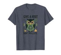 Give a Hoot Don't Pollute Ecologico Gufo Maglietta, Uomo, Pervinca, 4XL