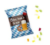 Give-away, piccoli pacchetti di orsetti in gomma, colore: blu/bianco, 100 Pezzi