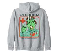 Give Blood Today Vampire Retro Vintage Funny Adult Humor Felpa con Cappuccio