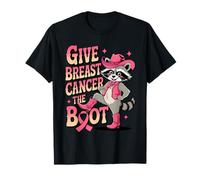 Give Breast Cancer The Boot Awareness Feral Ribbon Maglietta