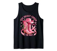 Give Breast Cancer The Boot Cowgirl Cancer Awareness Ribbon Canotta