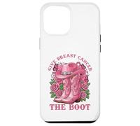 Give Breast Cancer The Boot Cowgirl Cancer Awareness Ribbon Custodia per iPhone 12 Pro Max