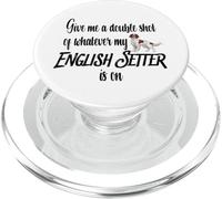 Give Me a Double Shot English Setter Cane Energia Umorismo Divertimento PopSockets PopGrip per MagSafe