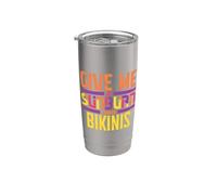 Give Me A Sunburn E Bikini Beach Vibes Bicchiere termico in acciaio inox doppia parete
