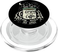 Give Me Caffè E Guarda Me Sorriso I Caffè E Campeggio PopSockets PopGrip per MagSafe