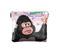 Give Me My Money Gorilla, piccolo portamonete in pelle, comodo astuccio per trucco per donne, ragazzi e ragazze