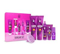 Give Me Set di cosmetici, shampoo e balsamo, con maschera per capelli, spray per la difesa del calore, siero, massaggiatore per cuoio capelluto, mango e frutto della passione, senza parabeni, set