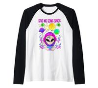 Give Me Some Space - Simpatico Design Alieno Maglia con Maniche Raglan