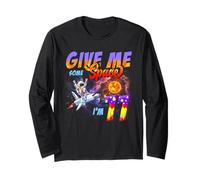 Give Me Some Spaces I'm 11 Year Old Astronauta 11 ° Compleanno Maglia a Manica