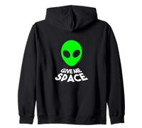 Give Me Space Alien Verde Felpa con Cappuccio