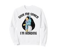 Give Me Space STO LEGGENDO Kids Astronaut Book Reader Meme Felpa