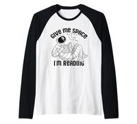 Give Me Space STO LEGGENDO Kids Astronaut Book Reader Meme Maglia con Maniche Raglan