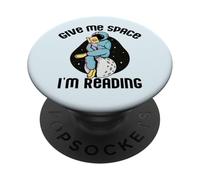 GIVE ME SPACE STO LEGGENDO Kids Astronaut Book Reader Meme PopSockets PopGrip Adesivo