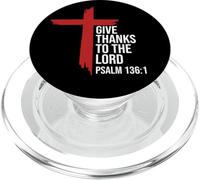 Give Thanks to the Lord Bible Verse Christian Psalm 136:1 PopSockets PopGrip per MagSafe