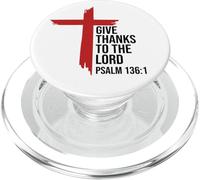 Give Thanks to the Lord Bible Verse Psalm 136:1 Christian PopSockets PopGrip per MagSafe