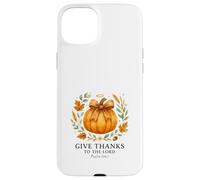 Give Thanks to the Lord Psalm 136:1 Pumpkin Wreath Custodia per iPhone 15 Plus