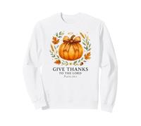 Give Thanks to The Lord Psalm 136:1 Pumpkin Wreath Felpa