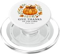 Give Thanks to the Lord Psalm 136:1 Pumpkin Wreath PopSockets PopGrip per MagSafe