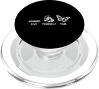 Give Yourself Time Butterfly Inspirational Minimal Citazione Art PopSockets PopGrip per MagSafe