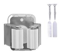 Giveduno Porta scopa e in acciaio inox | Supporto a parete fisso con vite multicolore da 3/5 pezzi: organizer for scopa, scopa e scopa(White,5PCS)