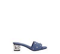 Givenchy Blue Fabric Flat Sandals - EU36/US6