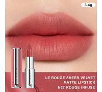 Givenchy Le Rouge Sheer Velvet, Sfumatura Opaca, Colore Vibrante #N27 #N37 0.12 Oz./3.4g