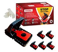 GIVERNY Trappola per Ratti e Topi XL (Confezione da 6) - Extra Grande, Riutilizzabile e Potente, Senza Veleno, Sicura per Bambini e Animali, con Guanti Inclusi - Uso Interno ed Esterno