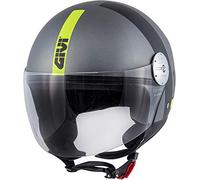 Casco Demi-jet Givi 10.7 Mini-J Concept Nero Antracite Giallo Taglia L
