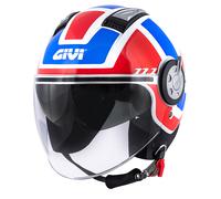 GIVI 11.1 Air Jet-R Class Casco a getto, bianco-rosso-blu, taglia M