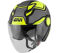GIVI 12.3 Stratos Shade Casco a getto (Black Matt/Yellow,L (60))