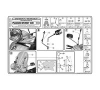 Givi Kit attacchi parabrezza A103A per Piaggio Beverly 125