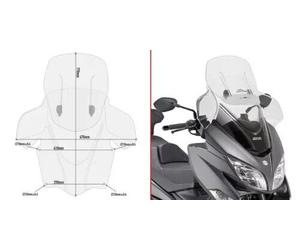 GIVI AF3115B SOLO PARABREZZA TRASPARENTE SCORREVOLE SUZUKI BURGMAN 400 17-24