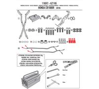GIVI Attacco post bauletto Monolock o Monokey per Honda CB 1000 R 2018 - 2023
