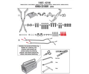 GIVI Attacco post bauletto Monolock o Monokey per Honda CB 1000 R 2018 - 2023