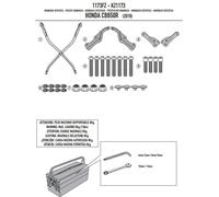 Givi Monokey/monolock Honda Cb 650 R Top Case Rear Fitting Nero