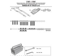 Givi Monokey/monolock Yamaha Mt-07 Tracer/tracer 700 Top Case Rear Fitting Nero