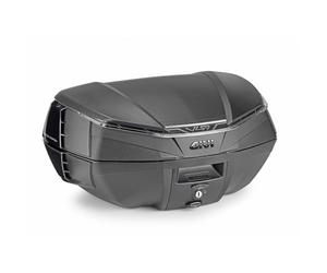 GIVI BAULE V49 AIR Bauletto Moto, Nero, Sistema Wingflow con 4 Alette Argentate (TECH)