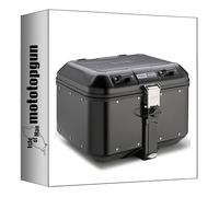 givi bauletto dlm46b monokey trekker dolomiti alluminio nero 46 lt + atacco compatibile con kawasaki ninja 1000 sx 2020 2021 2022 2023 2024 mototopgun dlm46b + 4130fz + m5