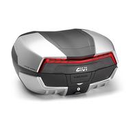 V58N - Bauletto Moto Givi MAXIA 5 MONOKEY® nero/alluminio con catadiottro rosso