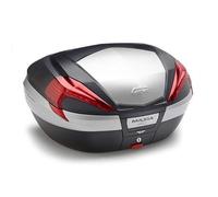 Givi Bauletto Monokey V56 Maxia 4 56 litri, Argento con lenti rosse, 56 Liter