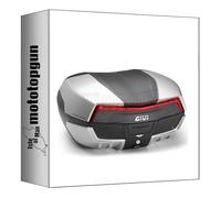 givi bauletto v58n monokey maxia 5 argento 58 lt + atacco compatibile con honda crf 1000 l africa twin adventure sports 2018 2019 mototopgun v58n + sr1161 + m5