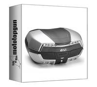 givi bauletto v58nt monokey maxia 5 argento tech 58 lt + atacco compatibile con kawasaki ninja 1000 sx 2020 2021 2022 2023 2024 mototopgun v58nt + 4130fz + m5
