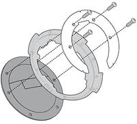 GIVI BF39 FLANGIA METALLICA PER AGGANCIO BORSE SERBATOIO TAN COMPATIBILE CON KLOCK HIMALAYAN 2018