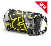GIVI BORSA A RULLO DA SELLA WATERPROOF NERO GIALLA DA 30 LT LITRI