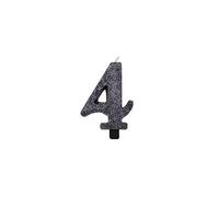 Givi Candelina glitter nero - Numero Quattro 9.5 cm