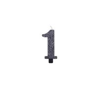 Givi Candelina glitter nero - Numero Uno 9.5 cm