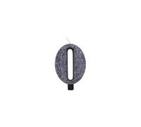 Givi Candelina glitter nero - Numero Zero 9.5 cm