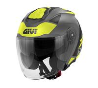 Casco Jet Givi X.25 TARGET Titanio opaco / Nero / Giallo Taglia:L