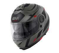 Casco Modulare Givi X.21 Evo Number Titanio Opaco Nero Rosso XXL